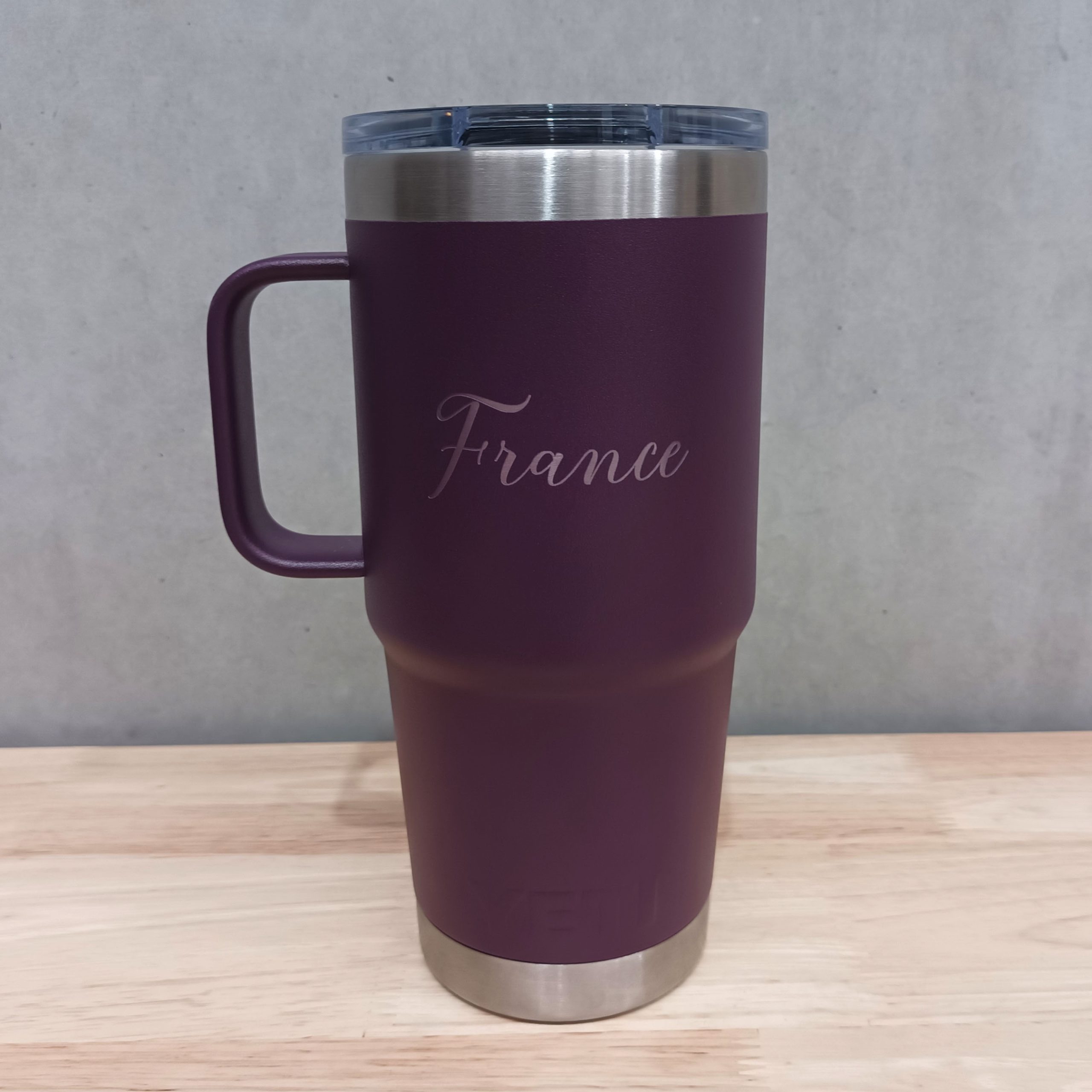 Custom Engraved 20 OZ YETI Travel Mug With Stronghold Lid