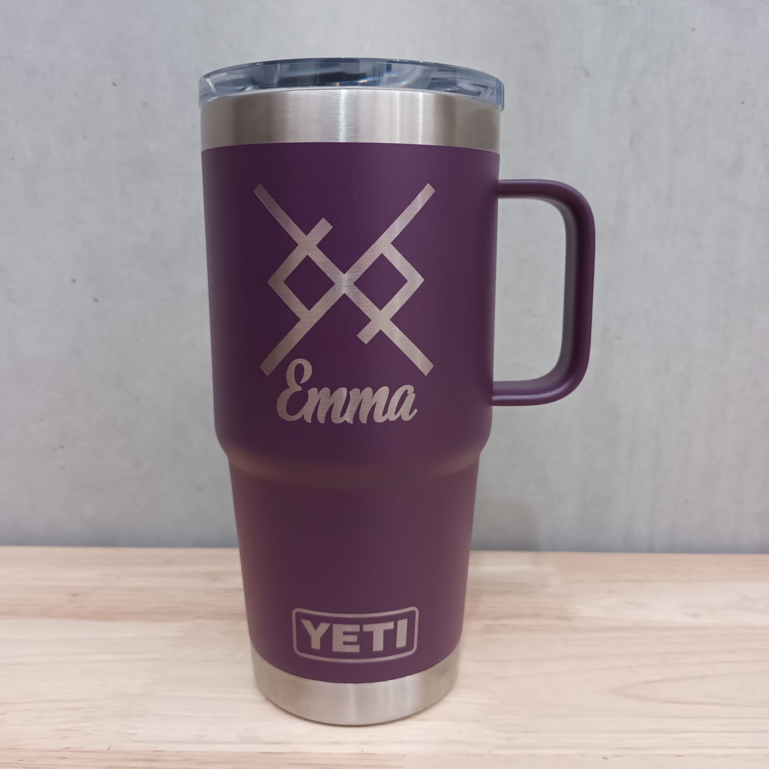 Custom Engraved 20 OZ YETI Travel Mug With Stronghold Lid